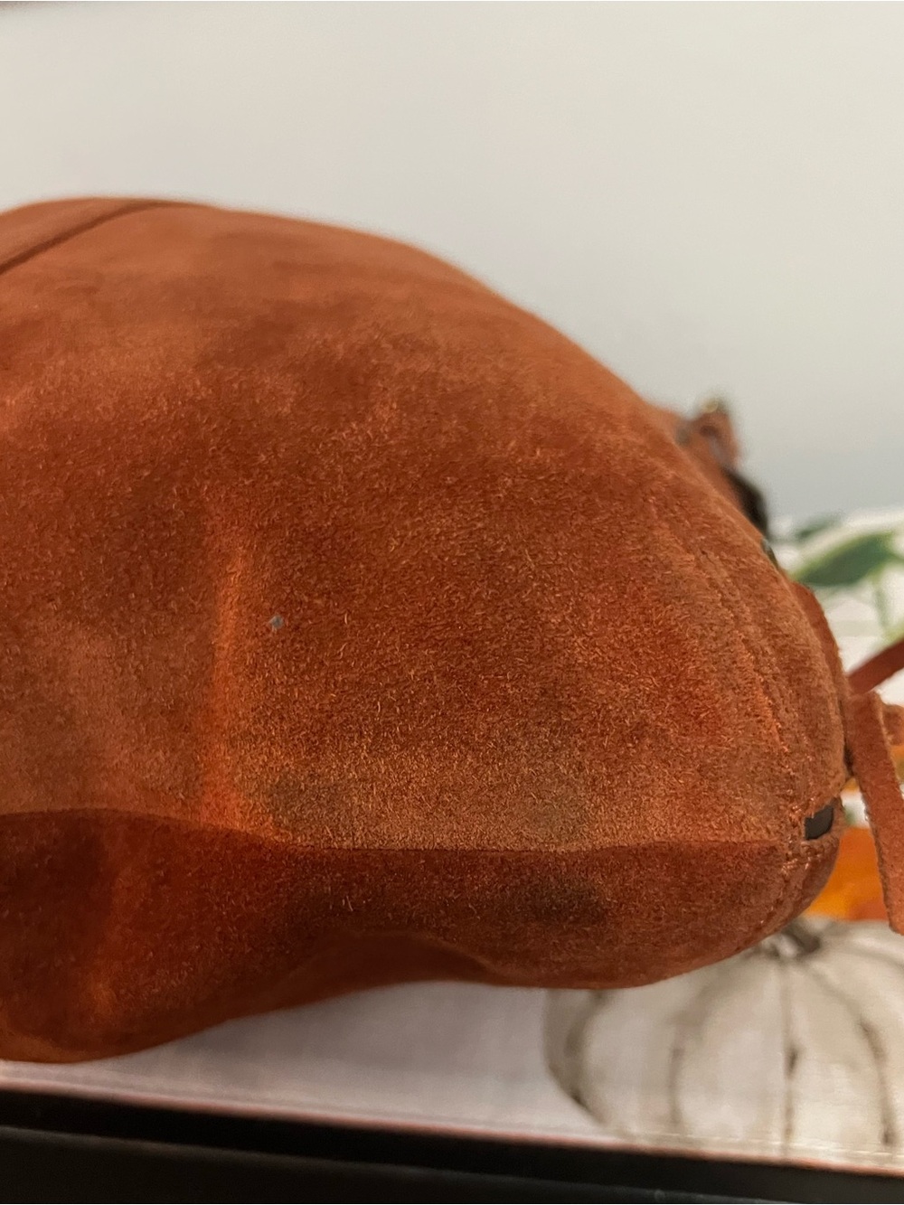 Vintage Coach Authentic Suede Braided Flap Shoulder Bag Rust - Picture 11 of 13